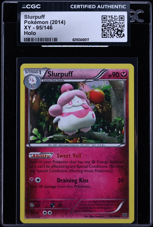2014 Pokemon Xy Holo Slurpuff #95 CGC AUTH