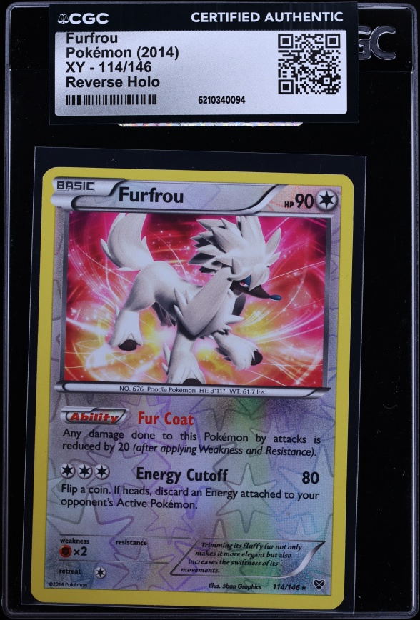 2014 Pokemon XY Reverse Holo Furfrou #114 CGC AUTH