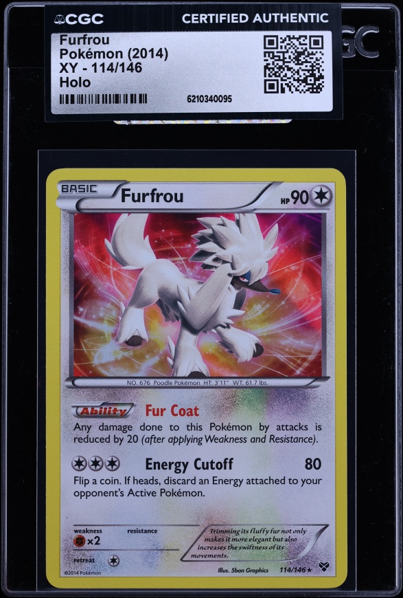 2014 Pokemon Xy Holo Furfrou #114 CGC AUTH