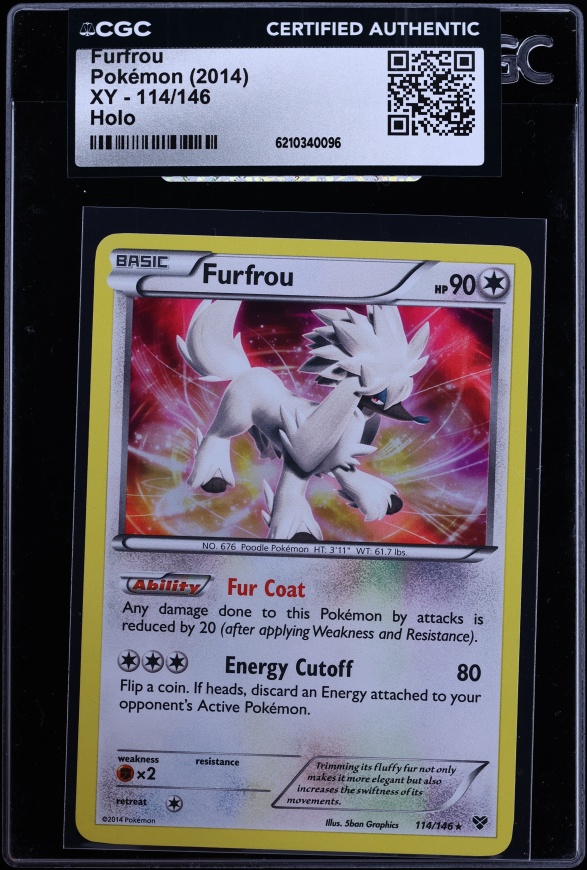 2014 Pokemon Xy Holo Furfrou #114 CGC AUTH