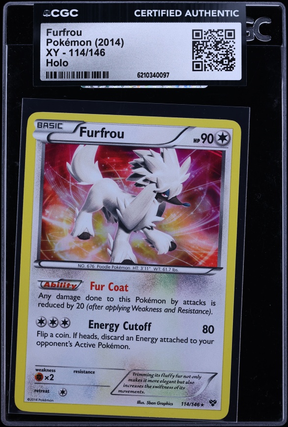 2014 Pokemon Xy Holo Furfrou #114 CGC AUTH