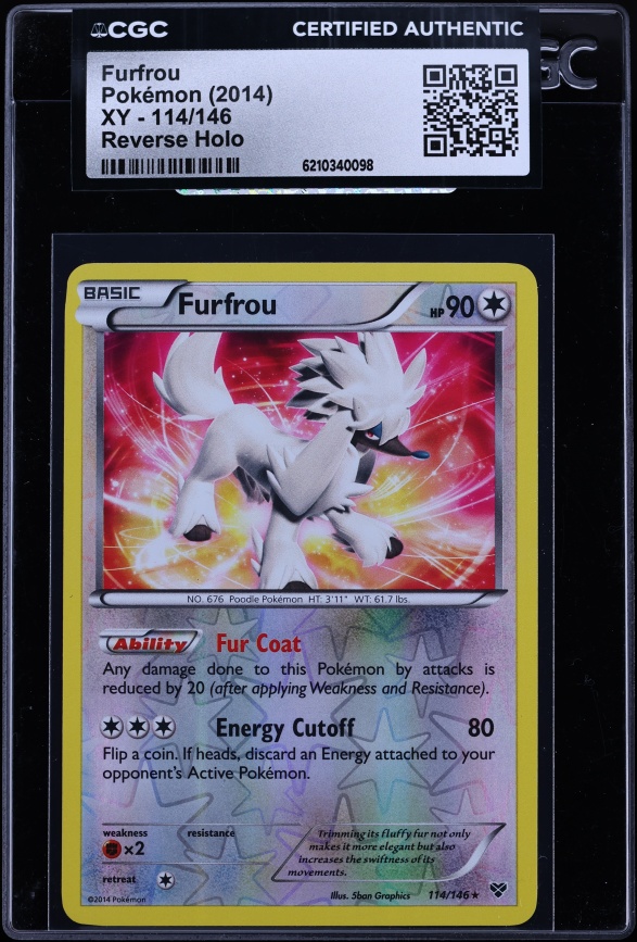 2014 Pokemon XY Reverse Holo Furfrou #114 CGC AUTH