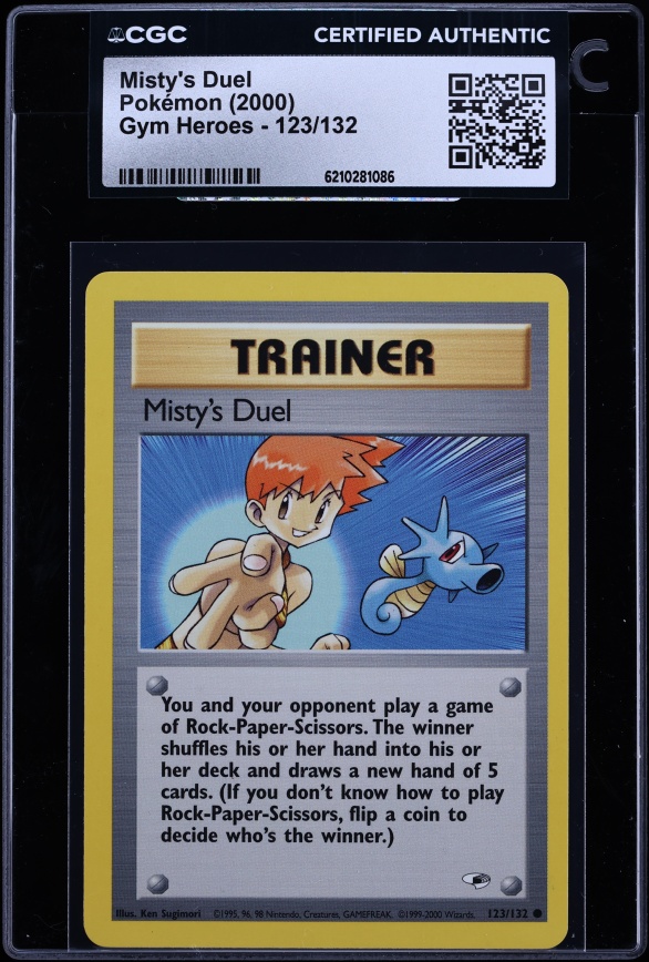 2000 Pokemon Gym Heroes Misty's Duel #123 CGC AUTH