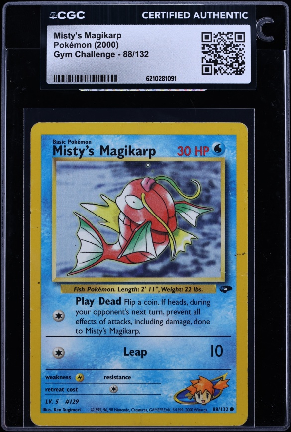 2000 Pokemon Gym Challenge Misty's Magikarp #88 CGC AUTH