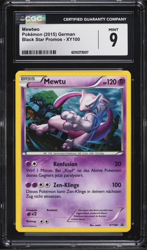 2015 Pokemon German XY Promo Holo Mewtwo #XY100 CGC 9 MINT