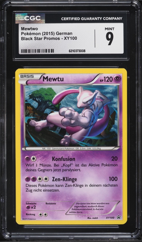 2015 Pokemon German XY Promo Holo Mewtwo #XY100 CGC 9 MINT