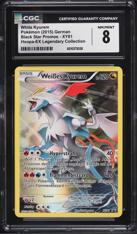2015 Pokemon German XY Black Star Promo Legendary Collection White Kyurem #XY81 CGC 8 NM-MT