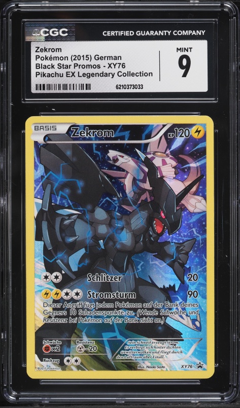 2015 Pokemon German XY Black Star Promo Ex Legendary Collection Full Art Zekrom #XY76 CGC 9