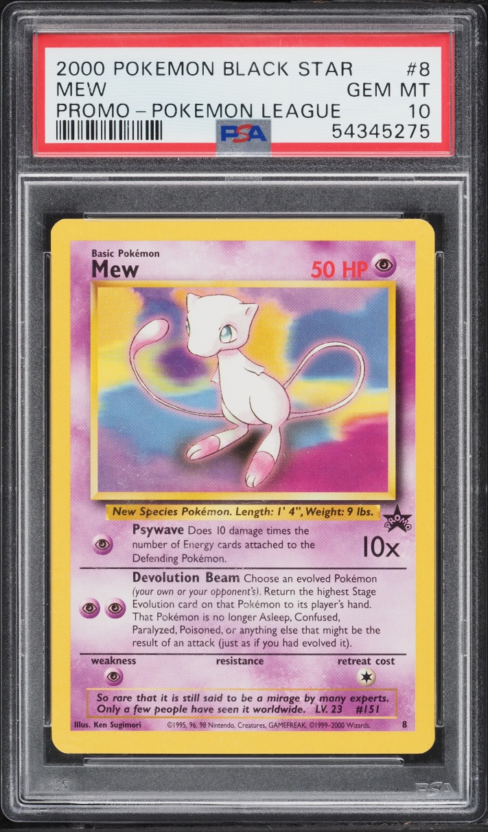2000 Pokemon League Black Star Promo Mew #8 PSA 10 GEM MINT