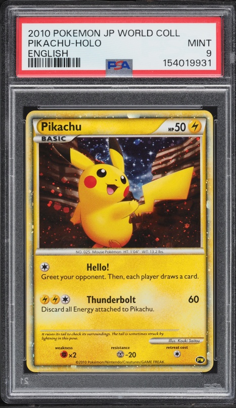 2010 Pokemon World Collection Holo Pikachu PSA 9 MINT on Fanatics