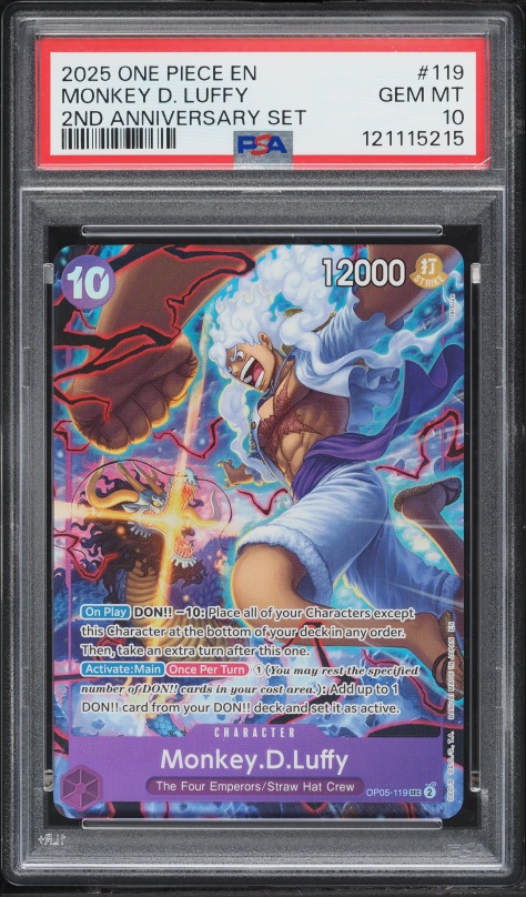 2025 One Piece 2nd Anniversary Set SR Monkey D. Luffy #ST13-015