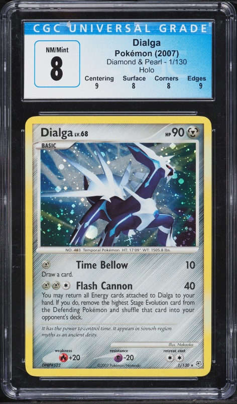 2007 Pokemon Diamond & Pearl Holo Dialga #1 CGC 8 NM-MT