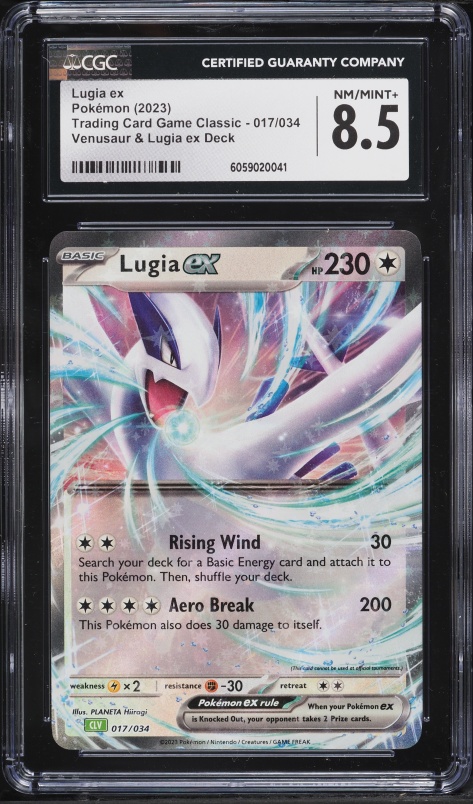 2023 Pokemon SV TCG Classic Venusaur Ex Deck Holo Lugia Ex #17 CGC 8.5 NM-MT+