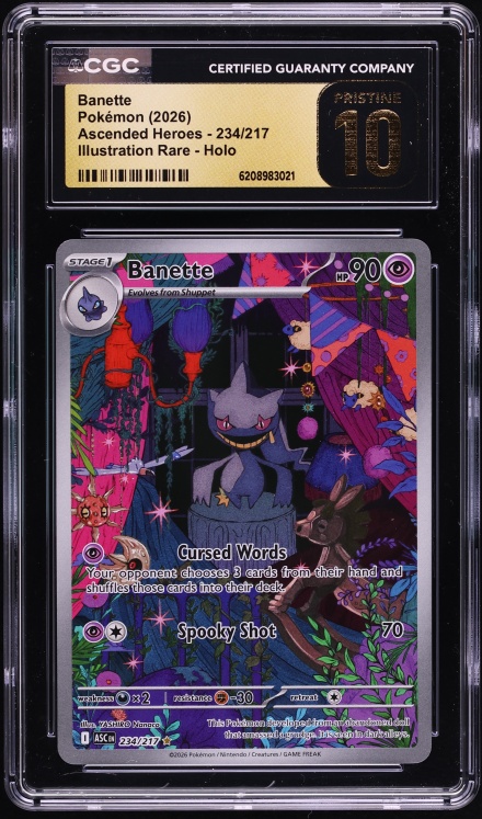 2026 Pokemon Mega Evolution Ascended Heroes IR Banette #234 CGC 10 PRISTINE
