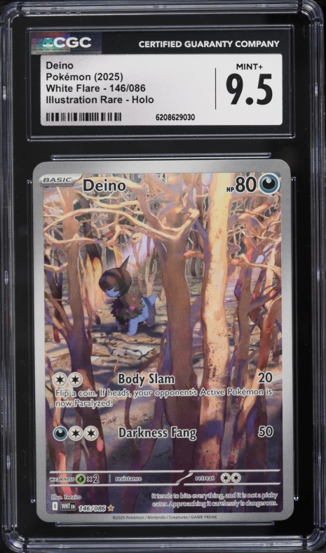 2025 Pokemon Scarlet & Violet White Flare IR Deino #146 CGC 9.5 MINT+