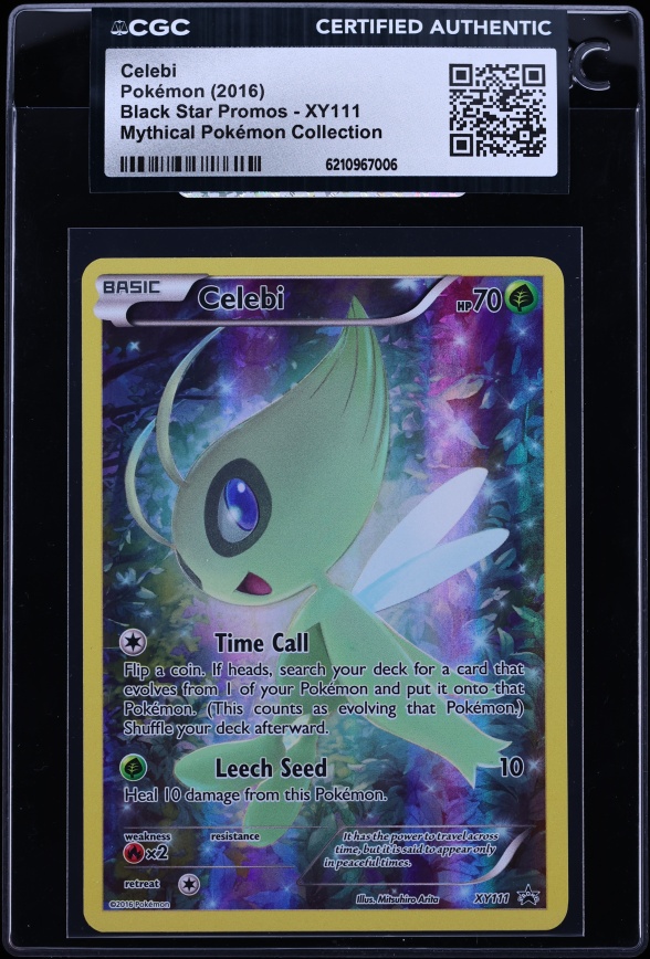 2016 Pokemon XY Promo Mythical Collection Full Art Celebi #XY111 CGC AUTH