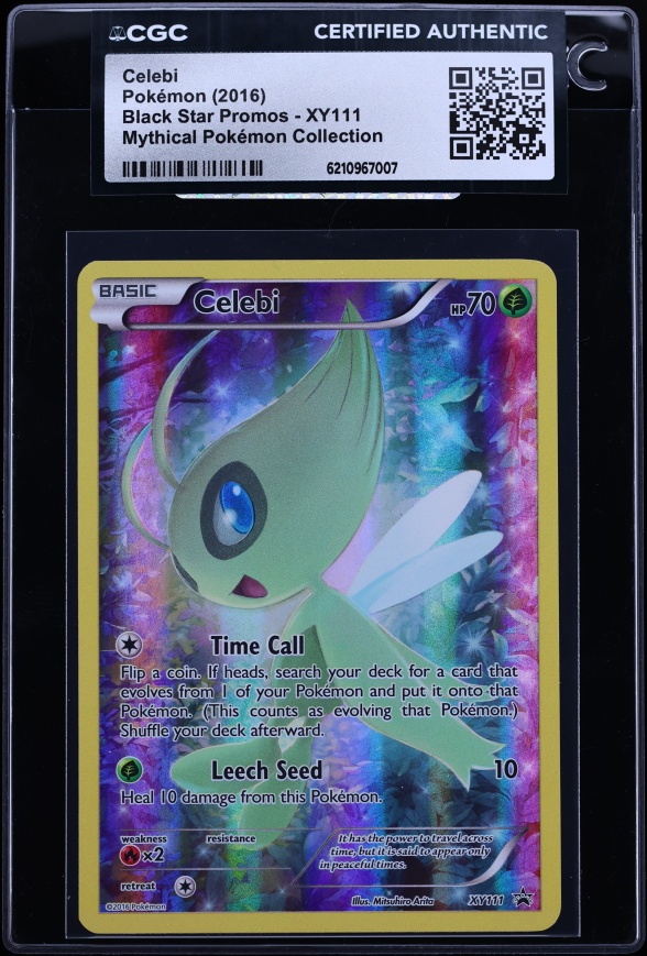 2016 Pokemon XY Promo Mythical Collection Full Art Celebi #XY111 CGC AUTH