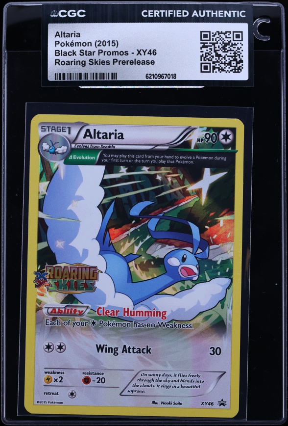 2015 Pokemon XY Promo Roaring Skies Prerelease Altaria #XY46 CGC AUTH