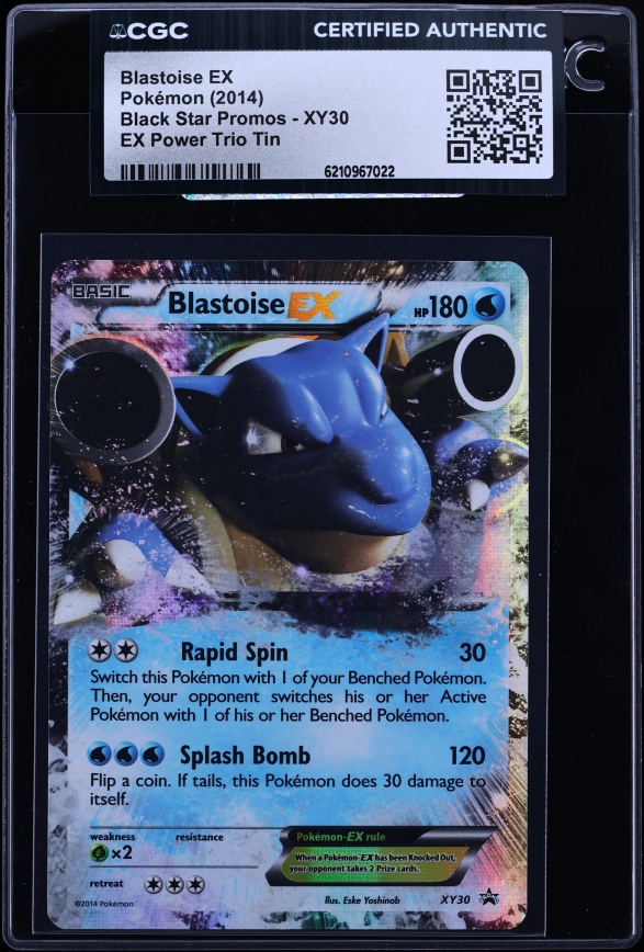2014 Pokemon XY Promo EX Power Trio Tin Blastoise EX #XY30 CGC AUTH
