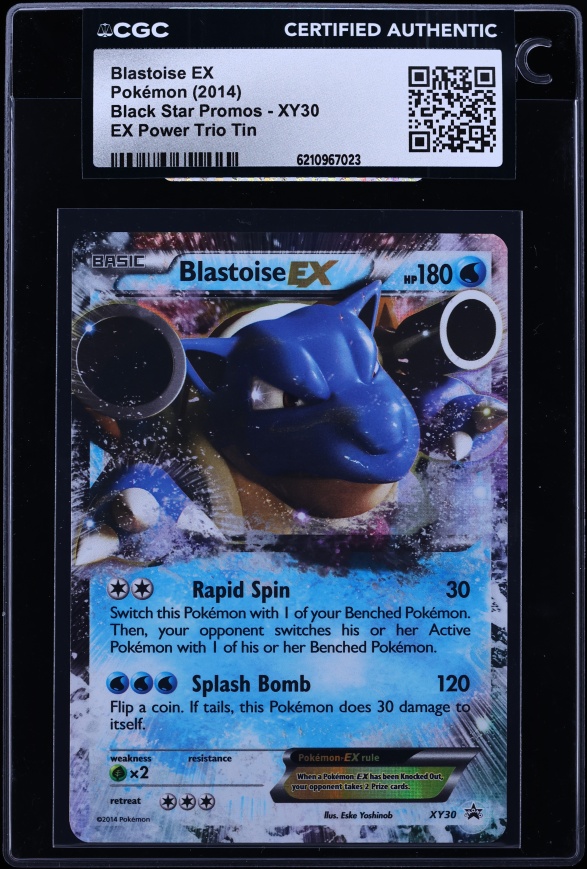 2014 Pokemon XY Promo EX Power Trio Tin Blastoise EX #XY30 CGC AUTH