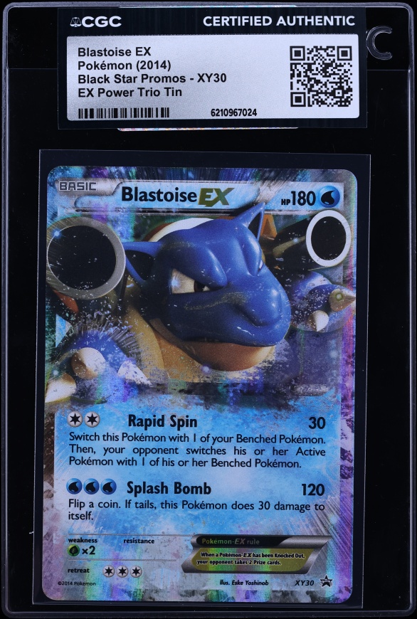 2014 Pokemon XY Promo EX Power Trio Tin Blastoise EX #XY30 CGC AUTH