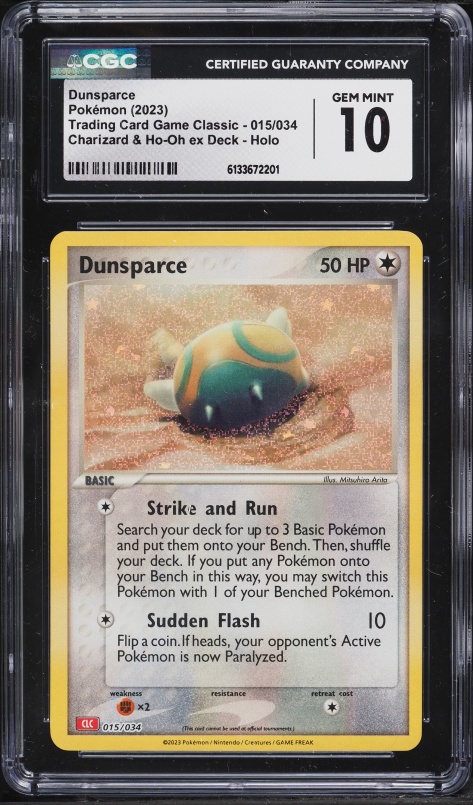 2023 Pokemon SV TCG Classic Charizard & Ho-Oh Ex Deck Holo Dunsparce #15 CGC 10 GEM MINT