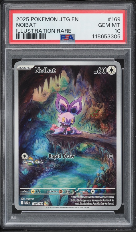 2025 Pokemon Scarlet & Violet Journey Together IR Noibat #169 PSA 10 GEM MINT