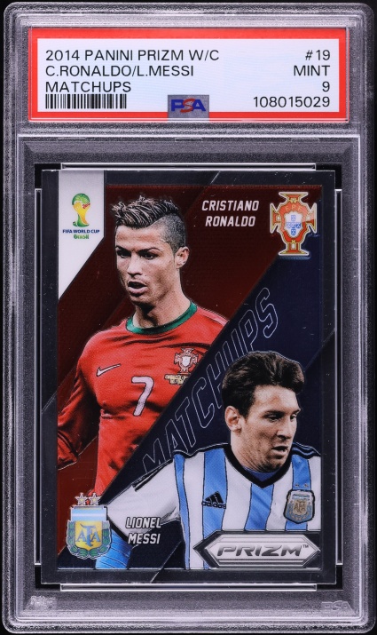 2014 Panini Prizm World Cup Blue Red Wave Cristiano Ronaldo Lionel
