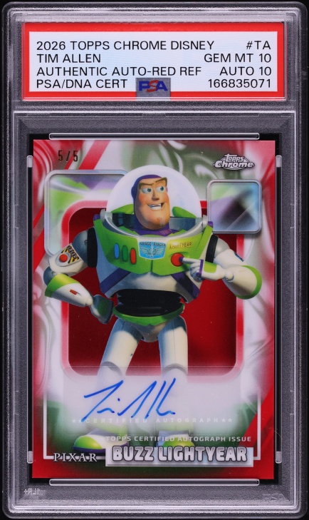 2024 Topps Chrome Disney Orange Refractor Buzz Lightyear /25 #64