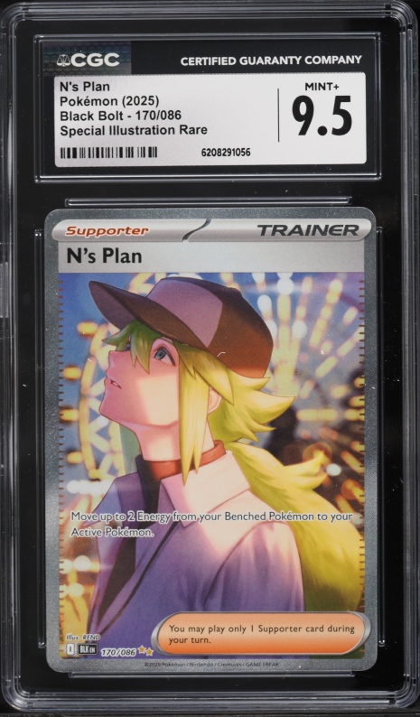 2025 Pokemon Scarlet & Violet Black Bolt SIR N's Plan #170 CGC 9.5 MINT+