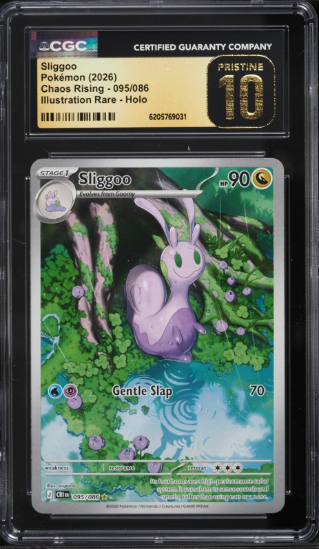 2026 Pokemon Mega Evolution Chaos Rising IR Sliggoo #95 CGC 10 PRISTINE
