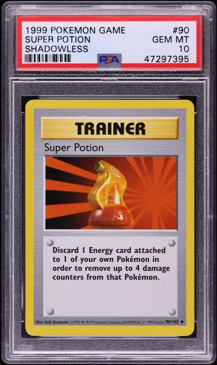 1999 Pokemon Base Set Shadowless Super Potion #90 PSA 10 GEM MINT