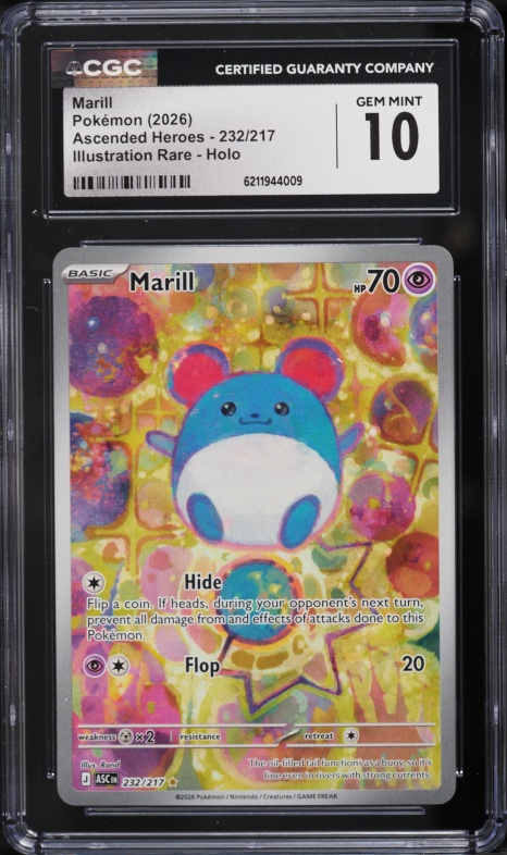 2026 Pokemon Mega Evolution Ascended Heroes IR Marill #232 CGC 10 GEM MINT