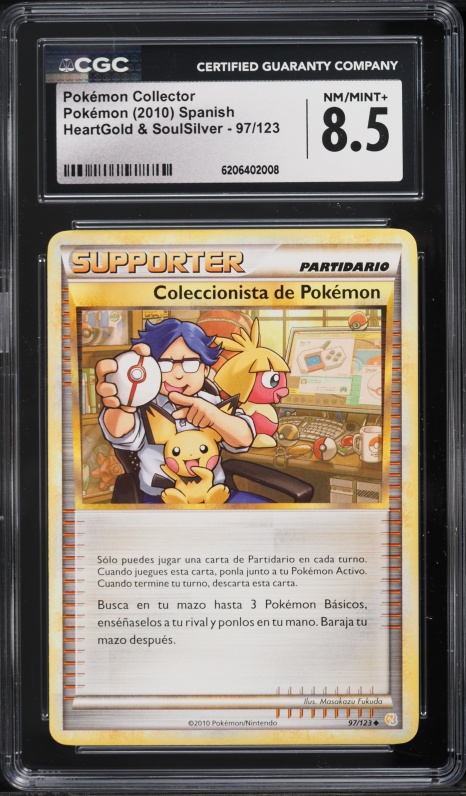 2010 Pokemon Spanish HeartGold & SoulSilver Pokemon Collector #97 CGC 8.5 NM-MT+