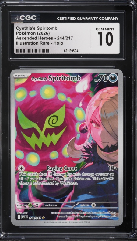 2026 Pokemon Mega Evolution Ascended Heroes IR Cynthia's Spiritomb #244 CGC 10 GEM MINT