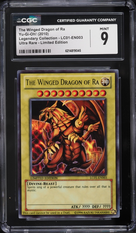2002 Yu-Gi-Oh! God Cards The Winged Dragon Of Ra #GBI-003 BGS 9.5