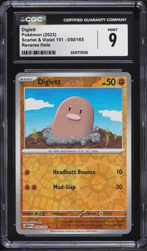 2023 Pokemon Scarlet & Violet 151 Reverse Holo Diglett #50 CGC 9 MINT