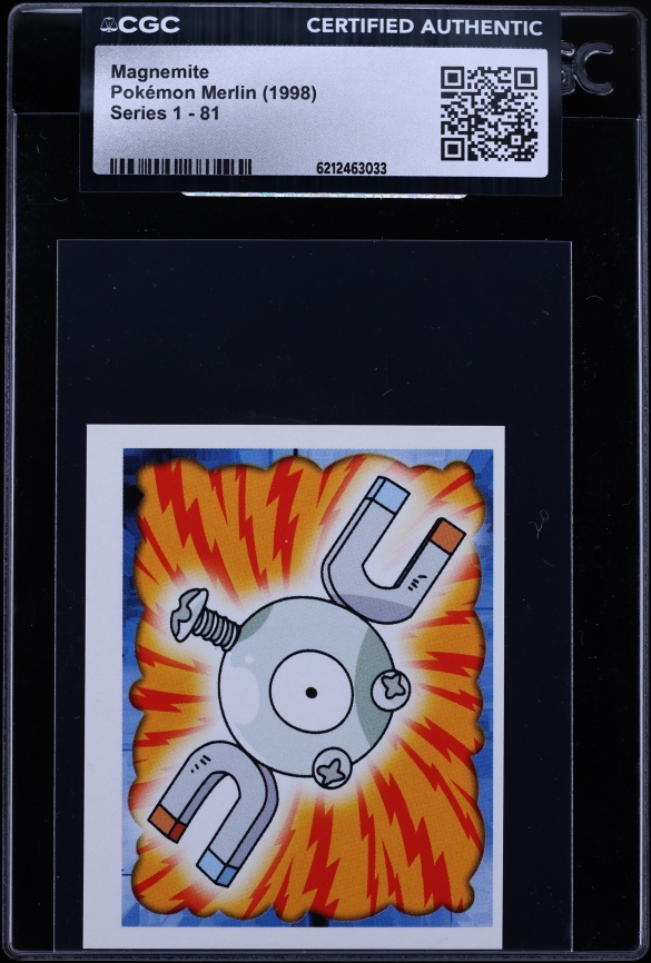1998 Pokemon Merlin Series 1 Magnemite #81 CGC AUTH