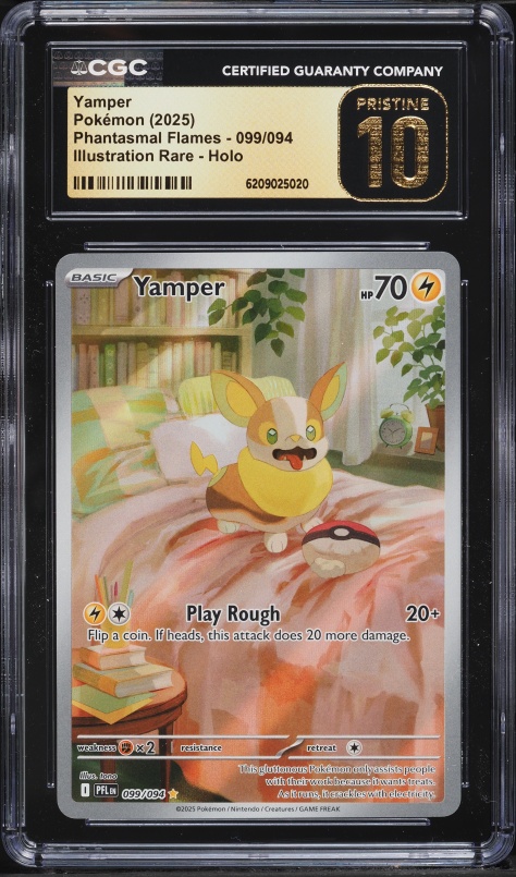 2025 Pokemon Mega Evolution Phantasmal Flames IR Yamper #99 CGC 10 PRISTINE