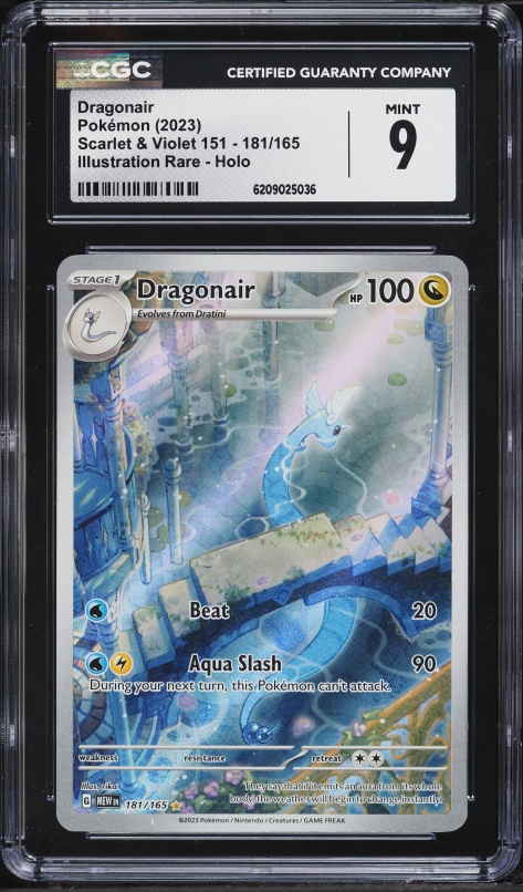 2023 Pokemon Scarlet & Violet 151 IR Dragonair #181 CGC 9 MINT