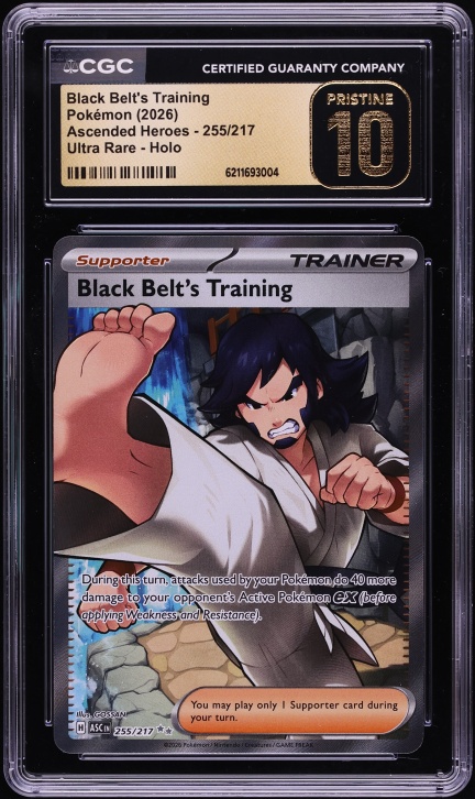 2026 Pokemon Mega Evolution Ascended Heroes Full Art Black Belt's Training #255 CGC 10 PRISTINE
