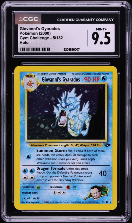 2000 Pokemon Gym Challenge Holo Giovanni's Gyarados #5 CGC 9.5 MINT+