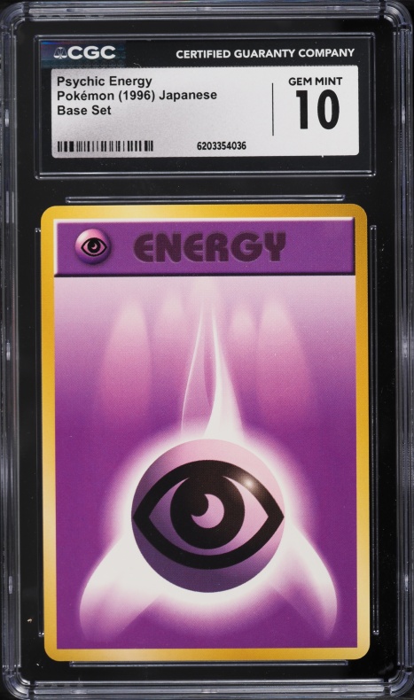 2003 Pokemon Japanese Unnumbered Energy Cards Psychic Energy CGC