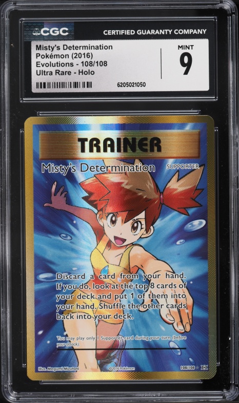 2016 Pokemon XY Evolutions Full Art Misty's Determination #108 CGC 9 MINT