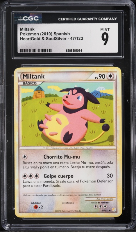 2010 Pokemon Heartgold & Soulsilver Miltank #47 CGC 9 MINT