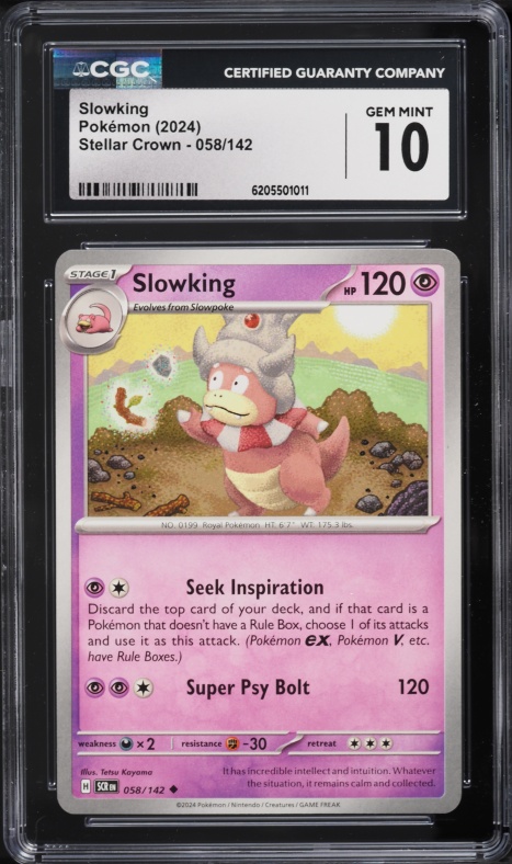 2024 Pokemon Stellar Crown Slowking #058 CGC 10 GEM MINT