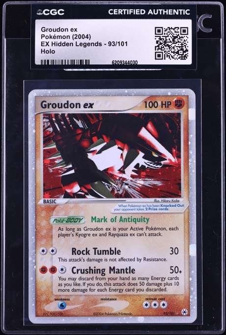 2004 Pokemon EX Hidden Legends Holo Groudon Ex #93 CGC AUTH