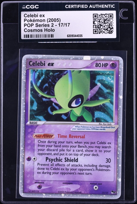 2005 Pokemon POP Series 2 Cosmos Holo Celebi Ex #17 CGC AUTH