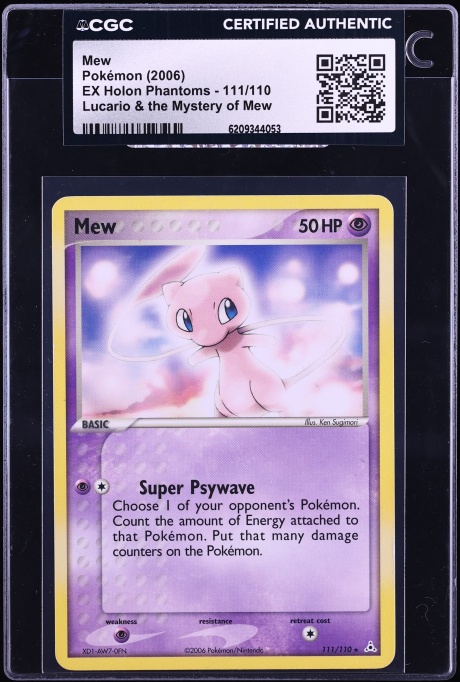 2006 Pokemon Ex Holon Phantoms Lucario & The Mystery Of Mew #111 CGC AUTH