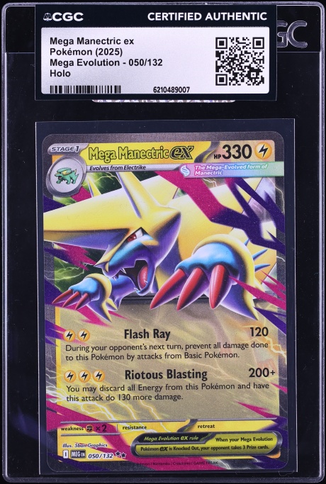 2025 Pokemon Mega Evolution Holo Mega Manectric Ex #50 CGC AUTH